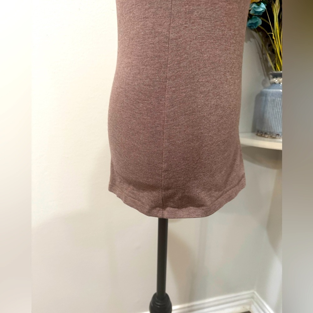 H&M Brown Ribbed Tank Top Size M Boho Layering Basic - Picture 4 of 9